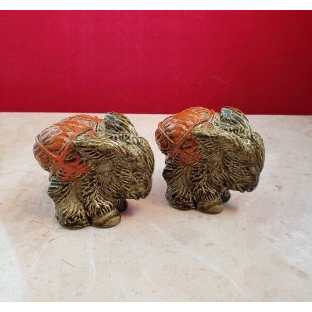 Vintage Salt & Pepper Shakers - Donkeys with Bags